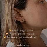 Cercei Argint 925 cu Moldavit Brut – Transformare si Energie Spirituala