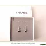 Cercei Argint 925 cu Iolit Fatetat Oval – Claritate si Echilibru Interior
