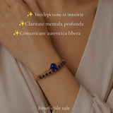 Bratara din Cupru cu Lapis Lazuli Natural – Intelepciune, Comunicare si Eleganta