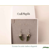 Cercei Argint 925 cu Moldavit Brut – Energie, Echilibru si Transformare