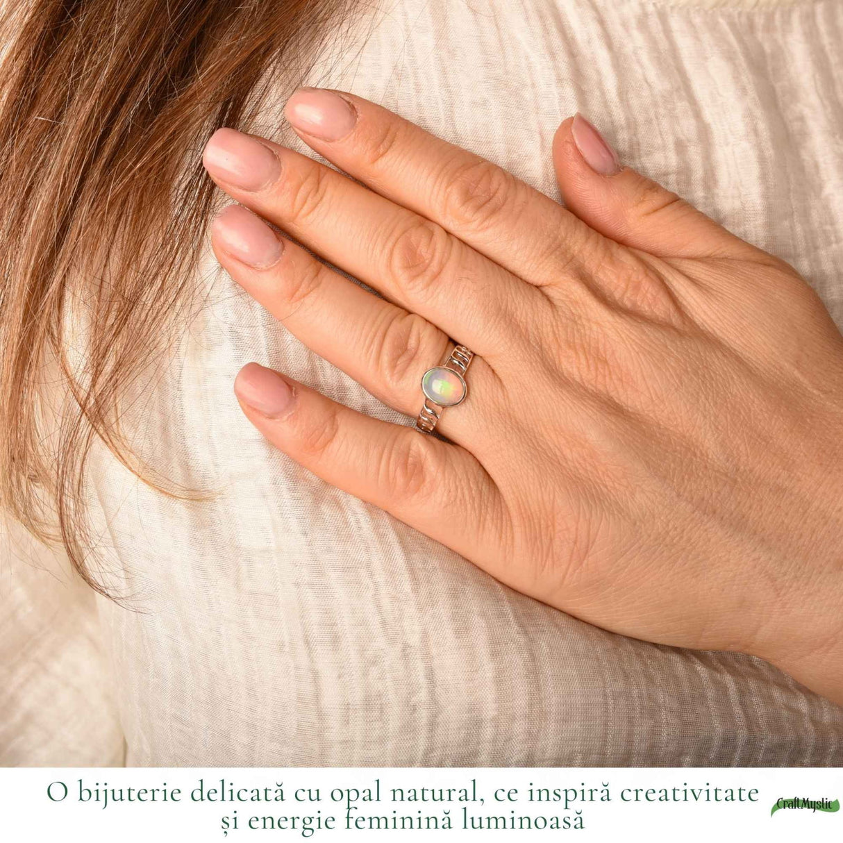Inel Argint 925 cu Opal Etiopian Oval – Inspiratie si Feminitate Luminoasa