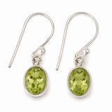 Cercei Argint 925 cu Peridot Oval Fatetat – Prosperitate si Echilibru Interior