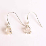 Cercei Argint 925 cu Herkimer Diamond Brut - Claritate si Protectie