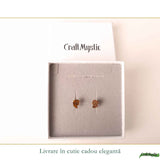 Cercei Argint 925 cu Amonit Natural în Forma de Melc – Echilibru si Evolutie