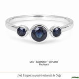 Inel Argint 925 cu Safir Fatetat Rotund – Claritate si Eleganta Feminina