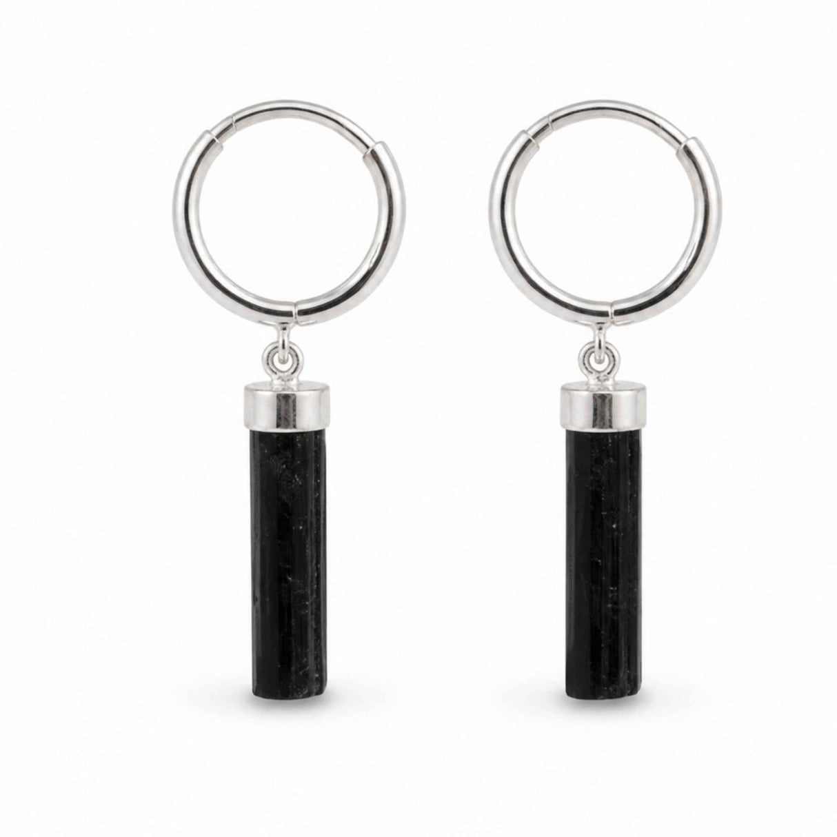 Cercei Argint 925 cu Turmalina Neagra Bruta – Protectie si Echilibru Interior