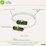Inel Argint 925 cu Turmalina Verde Bruta – Echilibru si Energie Naturala