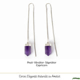 Cercei Argint 925 Varf cu Ametist Natural – Eleganta, Claritate si Energie Pozitiva