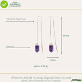 Cercei Argint 925 Varf cu Ametist Natural – Eleganta, Claritate si Energie Pozitiva