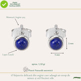 Cercei argint 925 rotunzi cu Lapis Lazuli – claritate si exprimare autentica