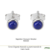Cercei argint 925 rotunzi cu Lapis Lazuli – claritate si exprimare autentica