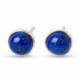 Cercei Argint 925 cu Lapis Lazuli Rotund – Claritate si Eleganta Feminina