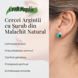 Cercei Eleganti cu Cuart roz Natural Qadri