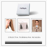 Cercei cu Turmalina Neagra model Aripa - Protectie si Eleganta Naturala