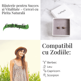 Bijuterie pentru succes si vitalitate - Cercei aurii cu Pirita naturala
