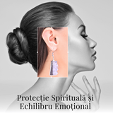 Cercei argintii cu Ametist druzy neregulat, pentru calm si echilibru spiritual