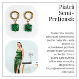 Cercei cu Malachit si Crisocola pe montura argint 925
