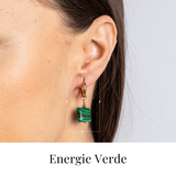 Energie Verde - Cercei cu Malachit Sintetic si Design Minimalist