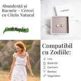 Cercei pentru Abundenta si Bucurie - Citrin Natural
