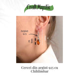 Cercei Argint 925 cu Chihlimbar - Protectie si Eleganta Naturala