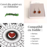 Cercei Ovali din argint 925 cu Chihlimbar Natural - Protectie si Eleganta