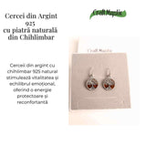Cercei Argint 925 cu Chihlimbar si Arborele Vietii - Protectie si Armonie