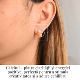 Cercei model sferic cu Calcit Brut - Energie Pozitiva si Echilibru