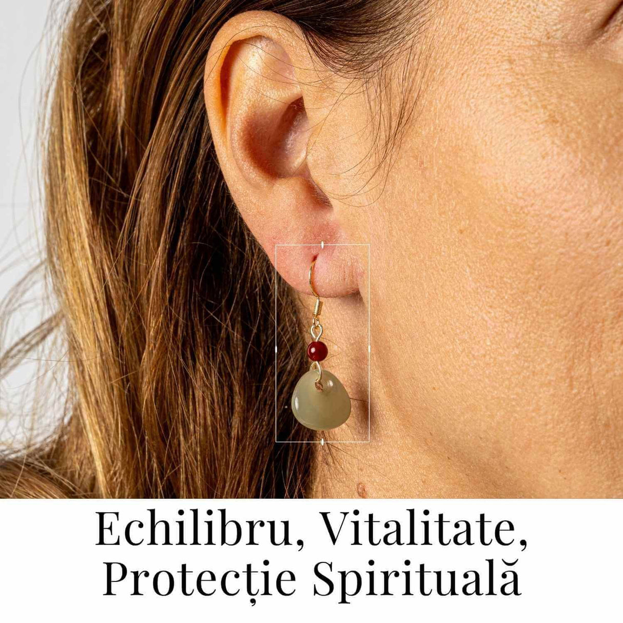 Cercei cu Hetian Jade si Agat Rosu Natural - Echilibru si Protectie Spirituala