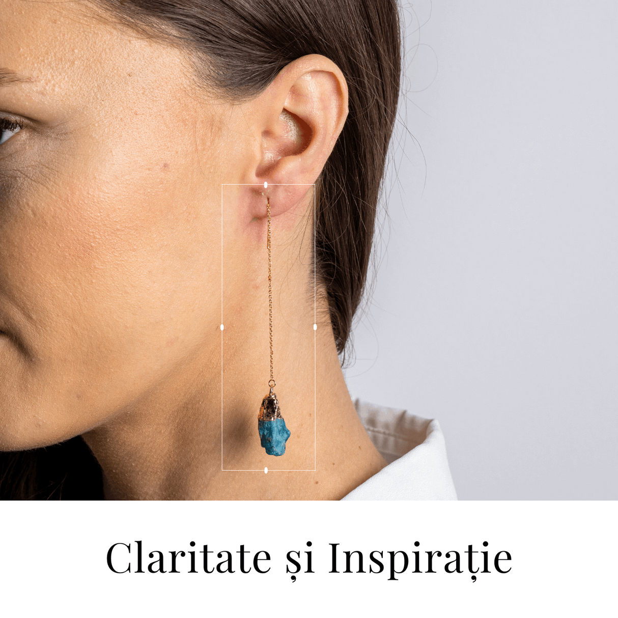 Claritate si Inspiratie - Cercei Lungi cu Apatit Brut