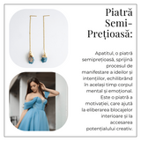 Claritate si Inspiratie - Cercei Lungi cu Apatit Brut