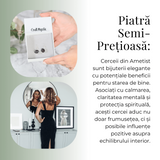 Cercei Argintii cu Ametist druzy