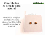 Cercei Eleganti cu Ochi de Tigru Natural - Protectie si incredere