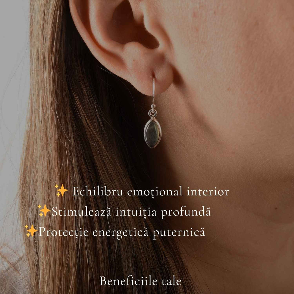 Cercei Labradorit forma Delica Argint 925 – Protectie si Intuitie