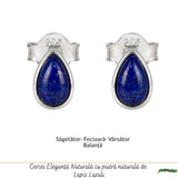 Cercei argint 925 lacrima cu Lapis Lazuli – claritate si incredere interioara