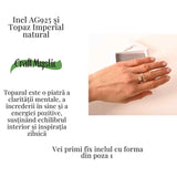 Inel dublu din Topaz Imperial natural si Argint 925 - Echilibru in doua lumini