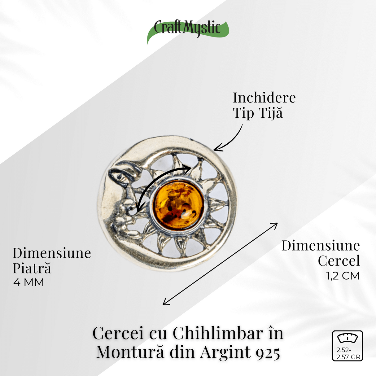 Cercei spirituali - Chihlimbarul care uneste energia si intuitia in montura argint 925
