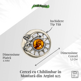 Cercei spirituali - Chihlimbarul care uneste energia si intuitia in montura argint 925