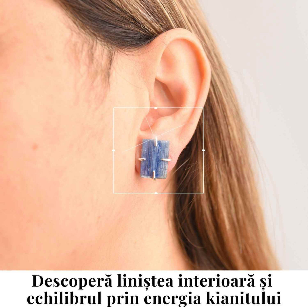 Cercei cu Kianit (Cianit) Albastru - Echilibru si Claritate Mentala