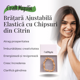 Bratara Elastica cu Chipsuri de Citrin