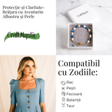 Protectie si claritate - Bratara cu aventurin albastru si perle