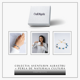 Protectie si claritate - Bratara cu aventurin albastru si perle