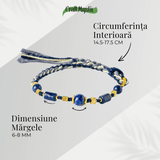 Protectie si Claritate - Bratara Impletita din Lapis Lazuli Natural, Lucrata Manual