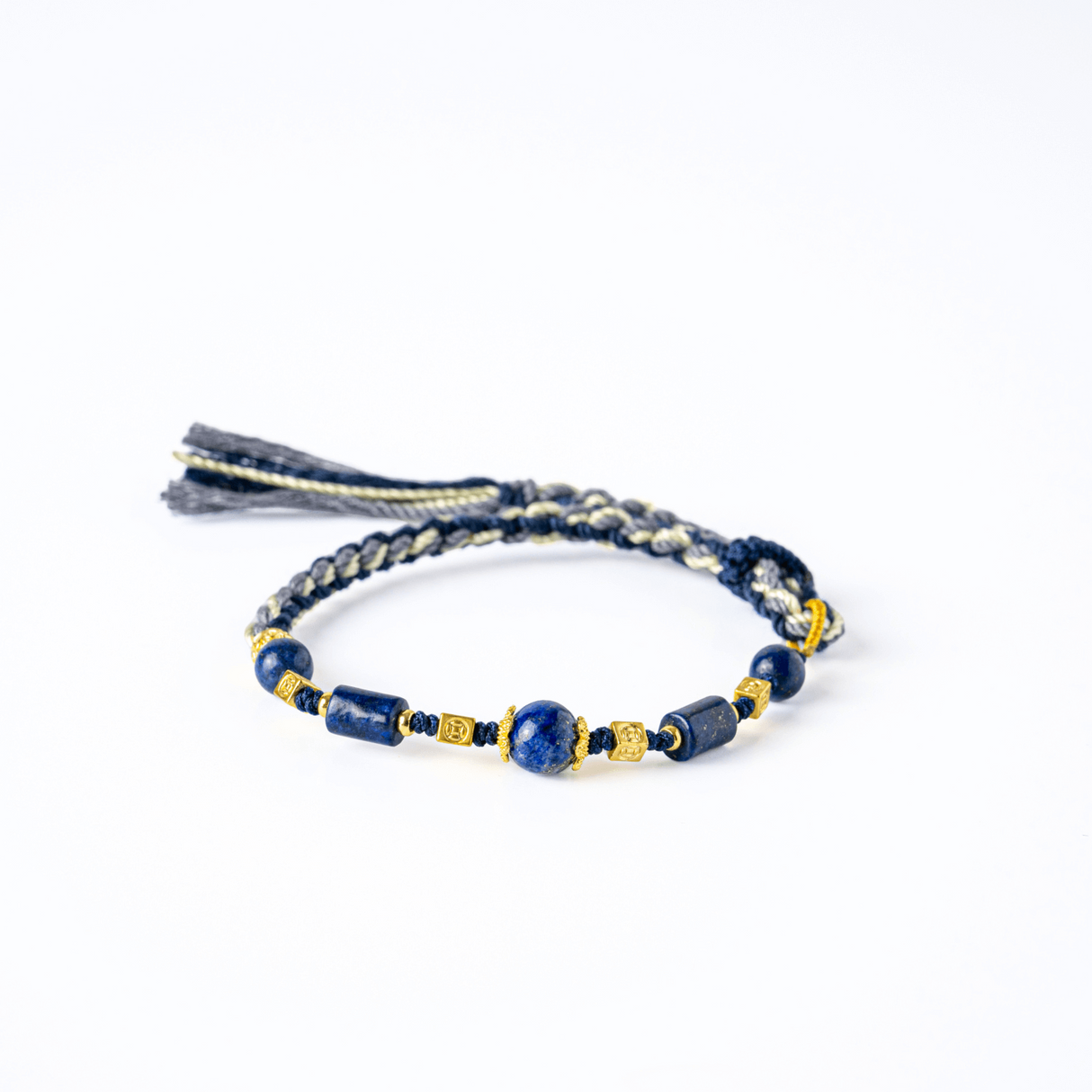 Protectie si Claritate - Bratara Impletita din Lapis Lazuli Natural, Lucrata Manual