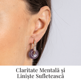 Bijuterie de Liniste - Cercei cu Ametist si design Pi