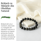 Energie si Protectie - Bratara din Obsidian Auriu Natural 10mm