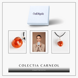 Colier cu Piatra Rulata de Carneol Natural - Energie, Creativitate si Motivare