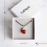 Colier cu Piatra Rulata de Carneol Natural - Energie, Creativitate si Motivare