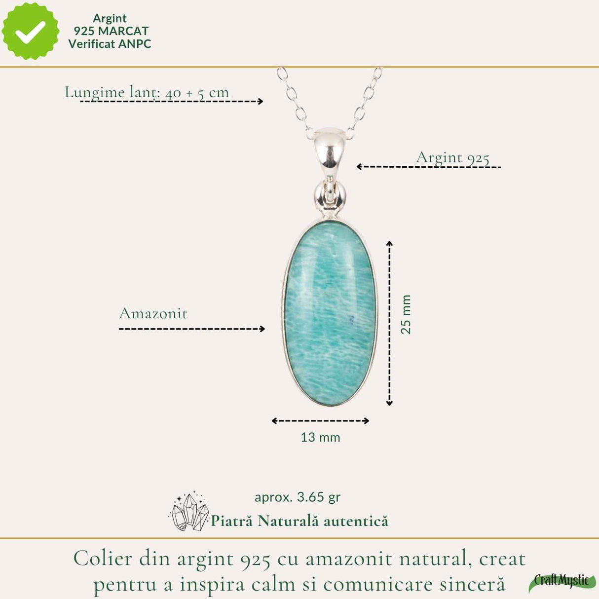 Colier Ochiul Turcesc din Argint 925 – Protectie Energetica si Noroc