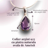 Colier argint 925 cu Rodocrozit gr 6.28