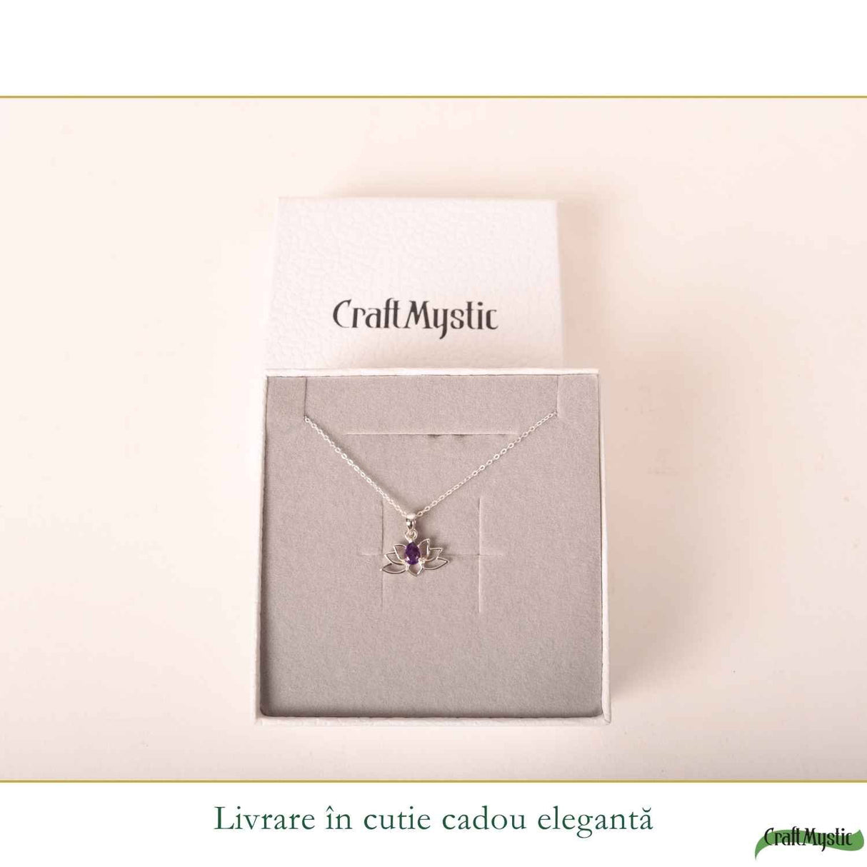 Colier Argint 925 cu Triplu Ametist – Liniste, Protectie si Claritate